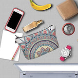 Deanfun Cosmetic Bag for Women, Mandala Flowers Waterproof Makeup Bags Roomy Toiletry Pouch Travel Accessories Gifts (50965)