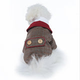 DOTEYAYP Dog Tuxedo Shirt for Small Dog Cat Wedding Party Christmas Costume Puppy Formal Suit Holiday Outfit (X-Large, Coffee)