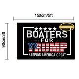 WENWELL Boaters for Trump 2024 Flag Double-Sided 3x5 Ft, Keeping America Great Flags Outdoor, Donald Trump President Flag for Boat with 2 Brass Grommets, Fade Resistant Durable Polyester