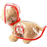 Harikaji Pet Raincoat,Small Dog Waterproof Puppy Raincoat Coat Transparent Pet Dog Rainwear Clothes for Small Dogs Cats (L,Red)