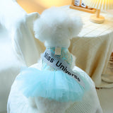 Furbabycare® Fashion Sweet Puppy Dog Autumn and Winter Princess Skirt Pet Dog Lace Cake Camisole Tutu Dress J-Blue X-Small