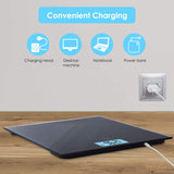 himaly Digital Body Weight Scale, USB Rechargeable Bathroom Scale with Step-On Technology, Back Light Display, Digital Weight Scale, 400Ibs/180kg Capacity, 6mm Tempered Glass