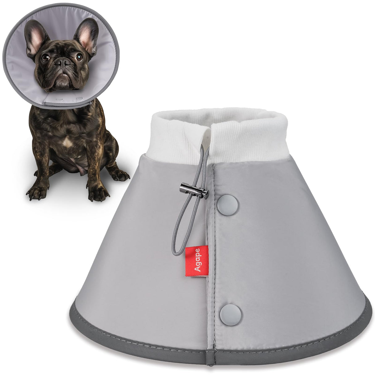 Agape Soft Dog Cone for Small Dogs & Cats, Comfy Dogs Recovery Collar After Surgery, Adjustable E Collar Alternative to Stop Licking, Protective Elizabethan Collars for Pup, Comfortable Dog Cones
