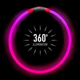 Nite Ize NiteHowl Rechargeable LED Safety Necklace - Dog Light for Dog-Walking Gear - Weather-Resistant Design - 5 Hours Runtime - Cut to Fit from 12” to 27” - Tie Dye Pink