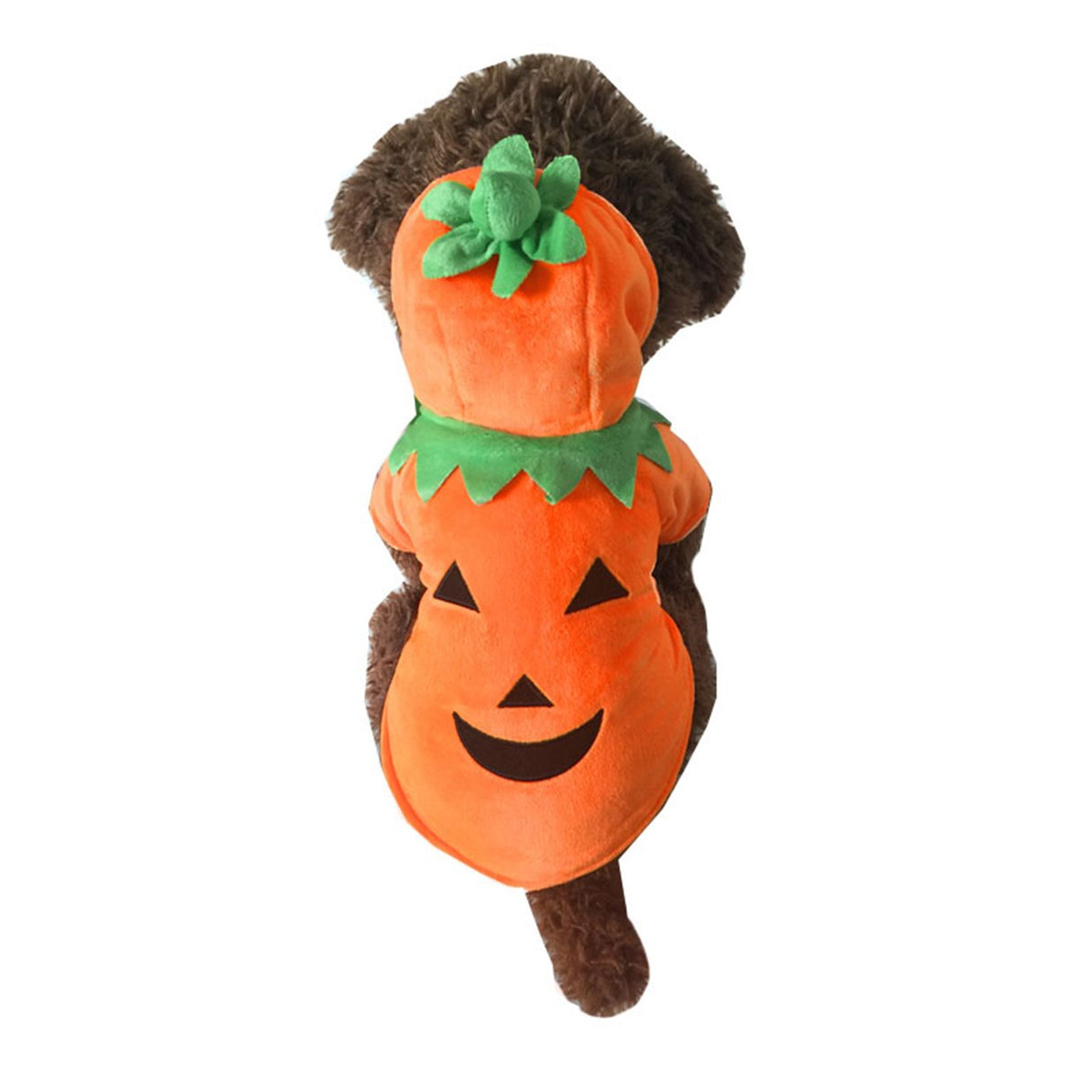 Mogoko Dog Cat Halloween Pumpkin Costume,Pet Cosplay Costumes,Puppy Warm Outfits Fleece Hoodie Animal Autumn Winter Clothes (M Size)