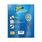 ZAP IT! Bug Zapper Rechargeable Bug Zapper Racket W/ Blue Light Attractant, 4,000 Volt, USB Charging Cable