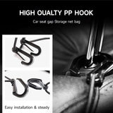 GAOSPD Dog Car Barrier Net with Storage Pockets Universal Adjustable 3-Layer Pet Cars Barrier with 4 Hooks for SUVs & Sedans Keep Pets Safe & Car Organized Cars Mesh Organizerm (M)