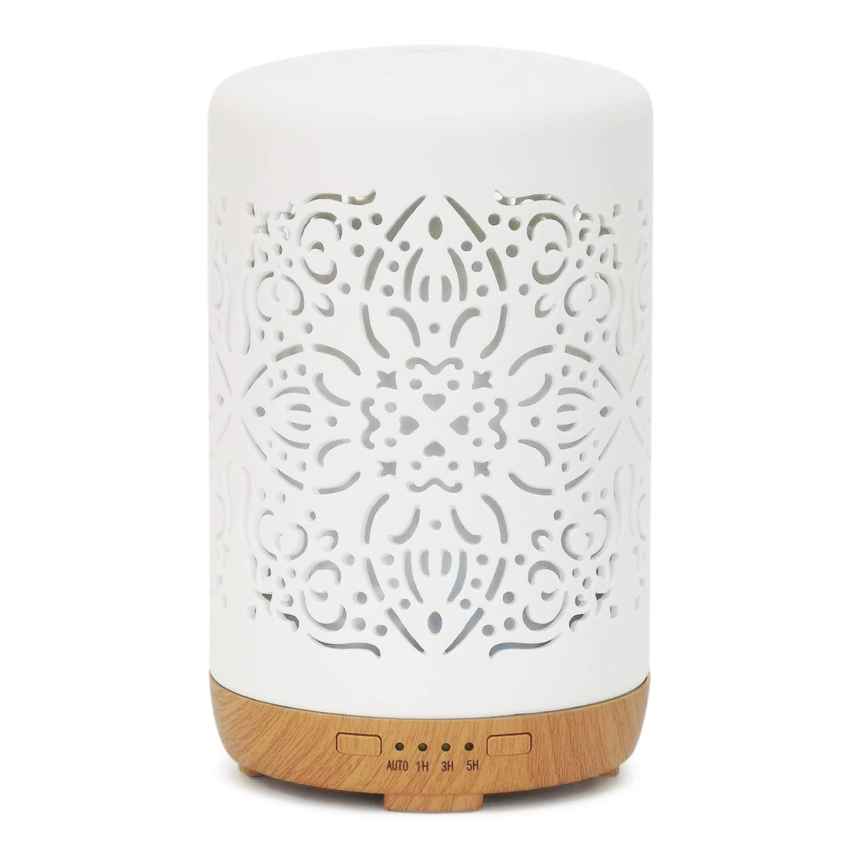 Earnest Living Essential Oil Diffuser White Ceramic Diffuser 250 ml Timers Night Lights and Auto Off Function Home Office Humidifier Aromatherapy Diffusers for Essential Oils