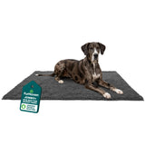 Furhaven 60" x 48" Highly Absorbent Dog Door Mat for Muddy Paws, 100% Washable, Perfect for Entryway, Kitchen, & Bathroom Use - Chenille Shammy Rug - Charcoal (Gray), Jumbo Plus/XXXL