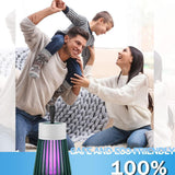 Bug Zapper Outdoor,Portable Mosquito Zapper Indoor Wireless,Rechargeable Fly Zapper with USB Electric Bug Zapper with Security Grid and Clean Brush,Fly Traps for Camping,Home,Backyard,Kitchen