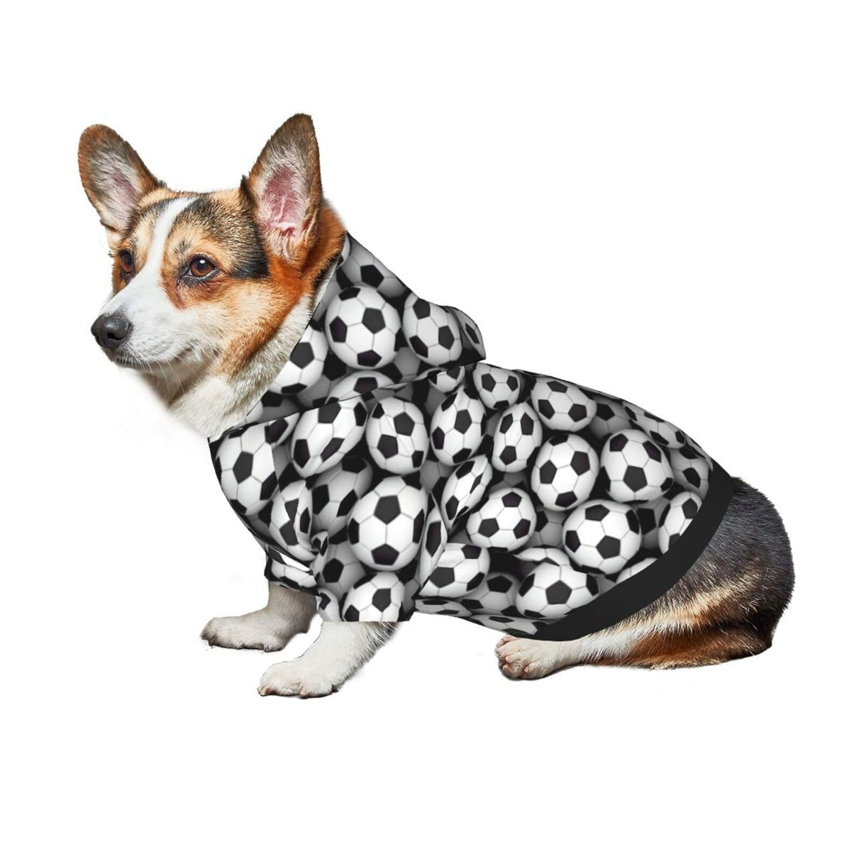 FuriTou Sports Football Soccer Small Pet Hoodies Soft Dogs Cats Sweatshirt Warm Dog Clothes Sweater with Hat Large
