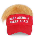 Trump 2024 Hat with Hair,Donald Trump Make America Great Again Wig Hat Embroidered Ultra Adjustable MAGA Baseball Cap (Red MAGA Hat with Hair)