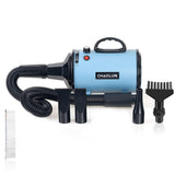 CHAOLUN High Velocity Dog Grooming Dryer, Dog Blow Dryer, Pet Hair Dryer with Heater, Adjustable Speed, Blue
