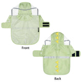 Dog Raincoat, Waterproof Reflective Adjustable Hooded Dog Rain Coat with Leash Hole, Lightweight Breathable Pet Poncho for Dogs (Green Dinosaur, Small(9-13lb))