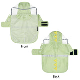 Dog Raincoat, Waterproof Reflective Adjustable Hooded Dog Rain Coat with Leash Hole, Lightweight Breathable Pet Poncho for Dogs (Green Dinosaur, Small(9-13lb))