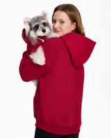 XPUDAC Matching Hoodie for Dogs and Humans Fleece Sweatshirt Soft Warm Pet Hoodie Sweater for Large Small Medium Dog and Owner Matching Clothes Cold Weather, Red, 3X-Large