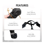 Waterproof, Anti-Slip Dog Boots for Small/Medium Dogs. Protects Paws on hot Pavement, Snow, and Outdoor Walks. Secure Harness Design. Ideal for All Seasons (L)