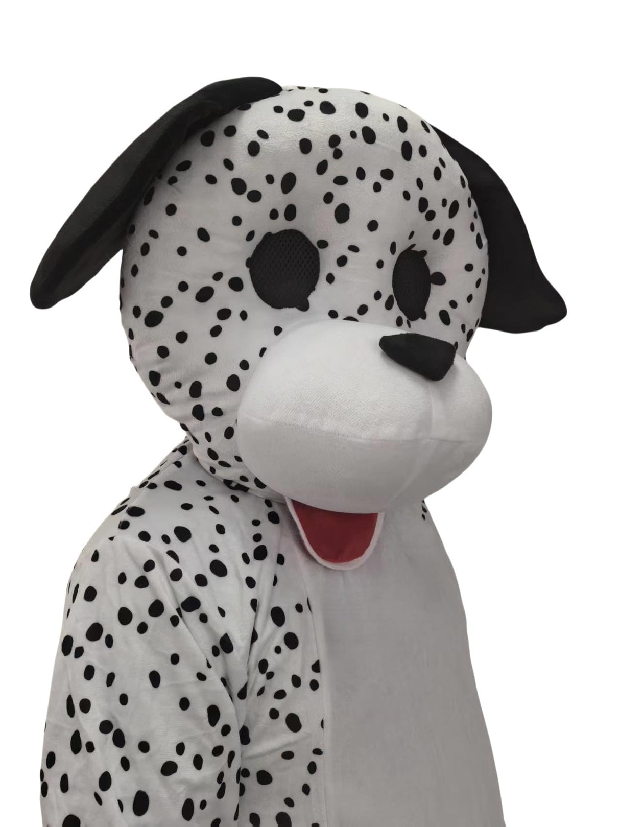 Plush Dalmations Costume Spotted Black and White Puppy Suit Dog Character Outfit Adult