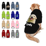 Personalized Pet Sweatshirt, Custom Dog Clothes Hooded with Pocket, Customize Hoodies for Dogs, Puppy, Cat,XXL, Yellow