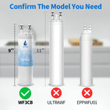 WA07 Replacement for Frigidaire WF3CB, Pure Source 3, WF425, 706465, 242069601, 242086201, 242017800, Height 9 inches, 2 PACK