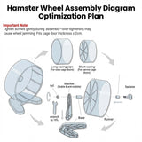 Hamster Wheel, 6.5" Super-Silent Exercise Wheels, Dual-Bearings Quiet Spinner Running Wheels, 3 Installation Methods, Fits Any Hamster Cage, Hamsters Toy for Dwarf Hamsters, Gerbils, and Small Pets.