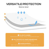 Luciphia Waterproof Bed Blanket Washable, Soft Sherpa Fleece Puppy Reversible Throw Blankets for Medium Large Dog Cat, Furniture Cover Protector Couch from Liquid Pee and Pet Fur, Light Grey,85" x 57"