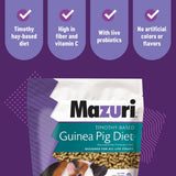 Mazuri® Timothy Hay-Based Guinea Pig Diet | Food for Guinea Pigs | 5 Pound (5 LB) Bag