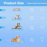 Rywell Cooling Mat for Dogs Large, 36'' x 27'' Color Changing&Arc-Chill Cooling Fiber QMAX>0.5, Washable Non-Toxic Portable Kennel Dog Bed, Non-Slip&Foldable Crate Pad for Large Dog