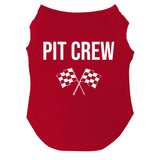 Pit Crew Dog Tee Shirt | Sleeveless | Racing | Motor Sport Fan | Trackside | Fast Lane | Birthday (Red, Large 49)
