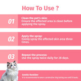 Cassiel pet Hot Spot Spray Treatment, Wound Care & Itch Relief Spray for Dogs and Cats, Relives Scratching, Itchy Skin and Paw Licking, for All Animals, 2.02oz