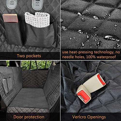 vailge Pet Seat Covers, 100% Waterproof, Scratch Proof, Nonslip, 600D Heavy Duty Dog Hammock for Back Seat, car, Trucks, SUV