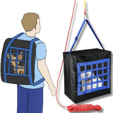 Pet Fire Rescue Bag Large up to 90 pounds - Pet Evacuation Kit - Emergency Pet Carrier - Fire Survival Tool for Dogs, Cats - Large Dog Backpack - 50ft Rope Included - Life-Saving & Compact