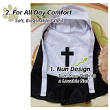 MANON ROSA Cat Costume Nun Dress- Funny Halloween Cloak Outfit for Small Medium Dogs, Cosplay Apparel for Photoshoots Parties Social Media, Adorable Pet Clothing (XL(Rec wt.23-33lbs))