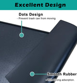 Trash Can Mat, Waterproof Raised Edge Silicone Under Garbage Can Mat, 11.8" X18.9" Non-Slip Trash Can Pad for Kitchen Office Bedroom Reduce Floor Carpet Wall Scratches, Black