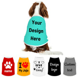 Custom Dog Shirt Personalized Dog Summer Clothes Customized Pet Shirt Add Your Own Design Here Customize Pet Clothes Cyan Clothe 3XL