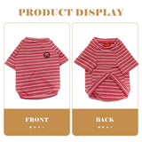 Dog and Owner Matching Clothes,White Striped Dog Shirts Summer T-Shirt Pajamas for Medium Large Dogs with Embroidered Smiley Face(Pink Pet 7XL)