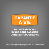 Kurgo Dog Booster Seat - Keeps Dogs Secure & Comfortable - Waterproof Exterior - Removable Washable Liner - Dog Car Seat with Harness Strap - Collapsible - Heather Style - Charcoal/Blue