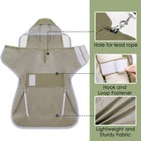Lukovee Dog Raincoat - Lightweight Hooded Dog Rain Coat for Large Medium Small Dogs, Adjustable Poncho Jacket with Reflective Stripes & Built-in Storage Pocket (Green, Medium)