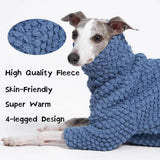 ESCCBOO Fluffy Soft Fleece Jumper Pyjamas for Italian Greyhound Whippet Dogs, Turtleneck Warm Fleece Dog Onesie, Coat, Jammies, Jumpsuit, Romper (Pink, X-Large)