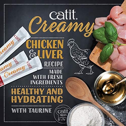Catit Creamy Lickable Cat Treat, Healthy Cat Treat, Assortment, 15 Count