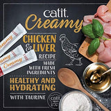Catit Creamy Lickable Cat Treat, Healthy Cat Treat, Assortment, 15 Count