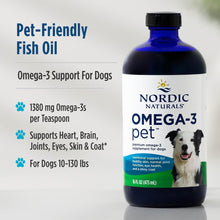 Load image into Gallery viewer, Nordic Naturals Omega-3 Pet, Unflavored - 16 oz - 1380 mg Omega-3 Per Teaspoon - Fish Oil for Large to Very Large Dogs with EPA &amp; DHA - Promotes Heart, Skin, Coat, &amp; Immune Health
