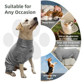 KOOGAL Dog Pyjamas PJS Sweater Clothing and Loungewear Suitable for Large to Giant Breeds of Dogs, Neutering Suits, Extra-Large Stretch Fabric, Four-Legged Dogs Clothes Pyjamas(Sweater Gray, 6XL)