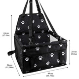 Petbobi Pet Reinforce Car Booster Seat for Dog Cat Portable and Breathable Bag with Seat Belt Dog Carrier Safety Stable for Travel Look Out,with Clip on Leash with PVC Tube (Foot)