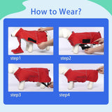 MIGOHI Waterproof Dog Jacket,XL Dog Coat,Reflective XL Fleece Jacket for Dogs,Extra Large Winter Coat Snowsuit,Large Snow Clothes for Dogs Male Female,Australian Shepherd,Beagle,XL,Red