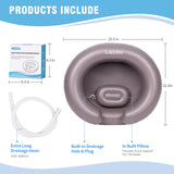 LOKFEHRE Portable Inflatable Hair Washing Basin for Bedridden - Wash Hair in Bed with Inflatable Shampoo Bowl.Hair Washing Basin for Elderly,Disabled,Injured,Ideal Inflatable Sink for Locs Detox