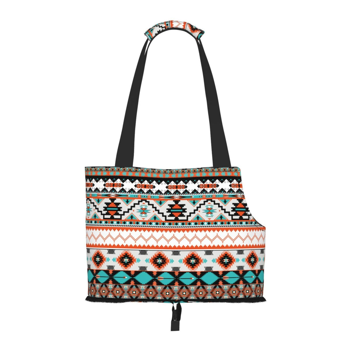 OEDTF Dog Purse Carrier with Safety Buckle, Breathable Waterproof Wear-Resistant Dog Bag Carrier Foldable Puppy Carriers,Aztec Style