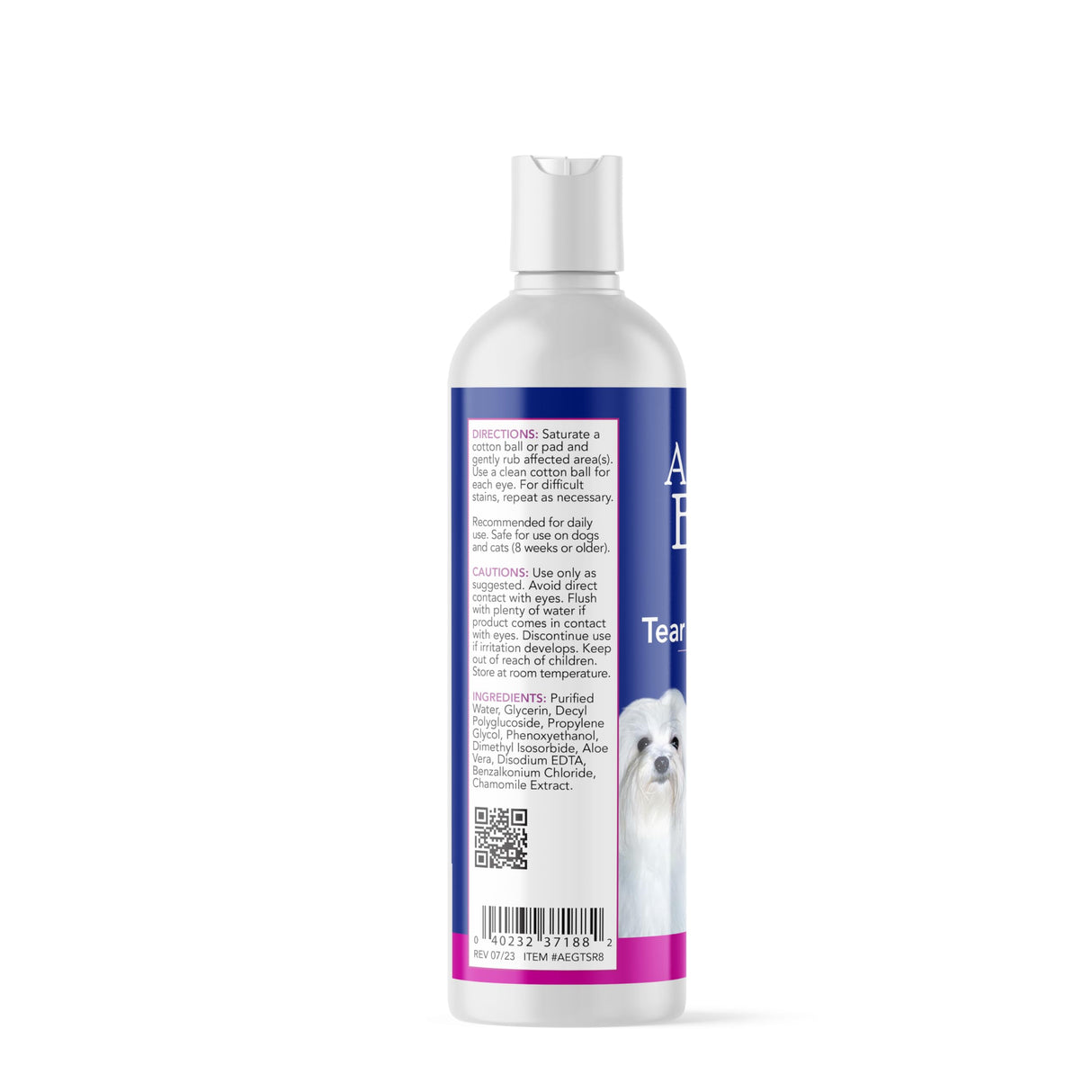 ANGELS' EYES Gentle Tear Stain Solution for Dogs and Cats | 8 oz Solution for Eye Area and Face | Remove Discharge, Dirt, Tear Stains, and Mucus