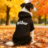 GODMERCH Custom Name Embroidered Dog Hoodie, Embroidery Dog Sweaters for Small Dogs, Pet Clothes, Pet Mom Lovers Gifts