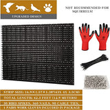 USKICH Bird Spikes 30 Packs Outdoor Cat and Bird Deterrent Spikes, Defender Spikes - Keep Pigeon, Cat & More Birds Away from Fences and Roof, Anti Theft Climb Strips (2023 Upgraded | 42.3 feet)